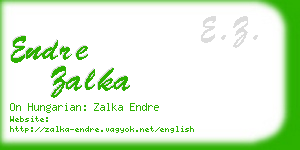 endre zalka business card